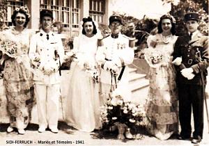 SIDI-FERRUCH - MARIES ET TEMOINS - 1941
